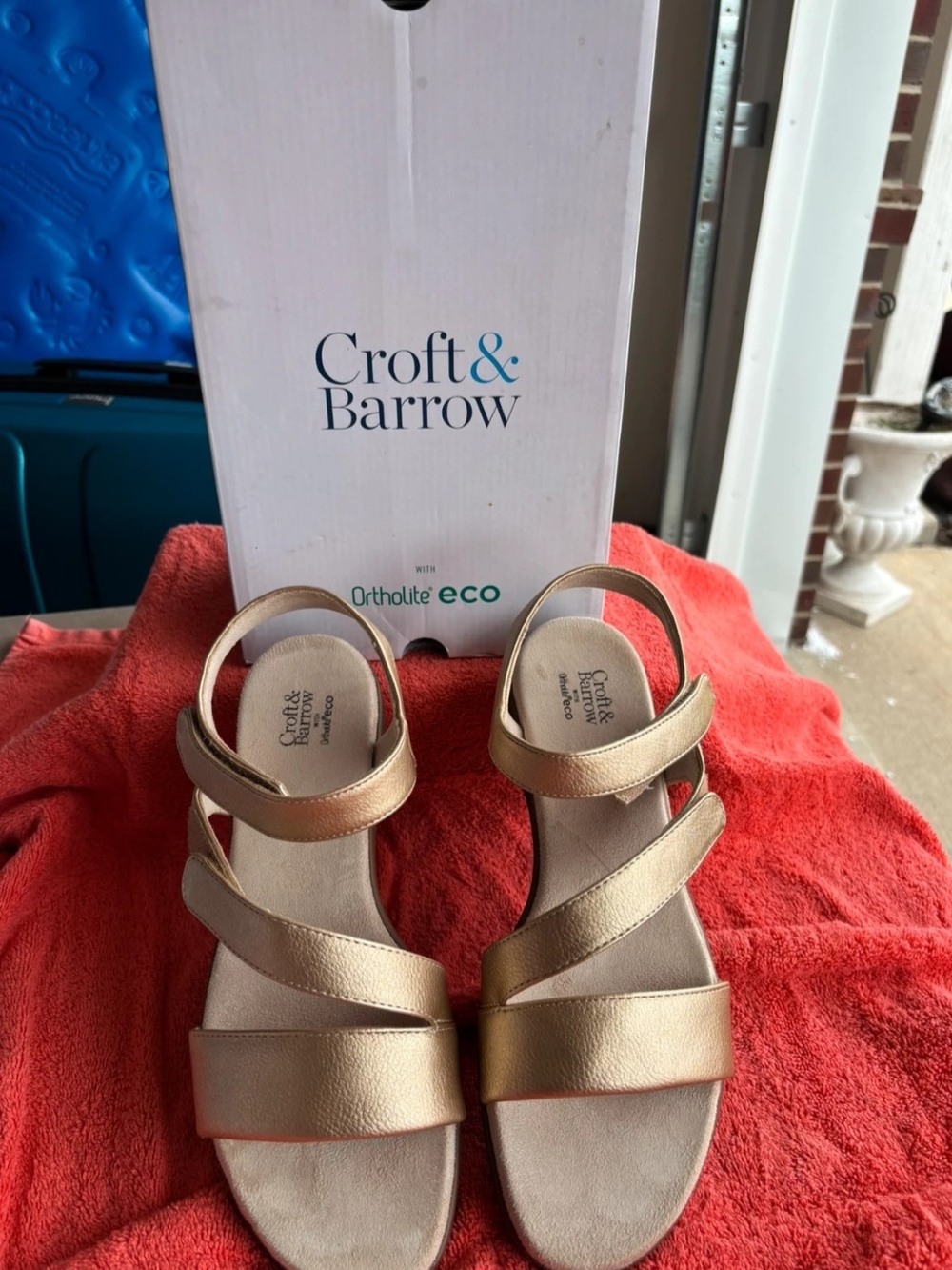 croft & barrow Metallic Gold Women’s Strappy Sandals